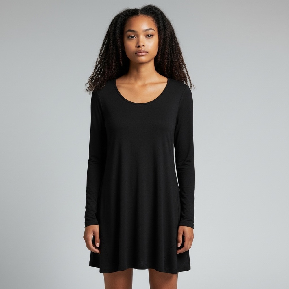 Ava Long Sleeve Viscose Dress